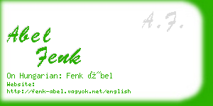 abel fenk business card